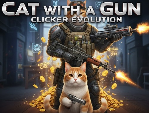 Cat With A Gun Clicker Evolution