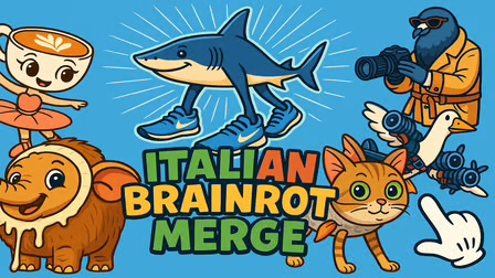 Italian Brainrot Animals Merge Puzzle
